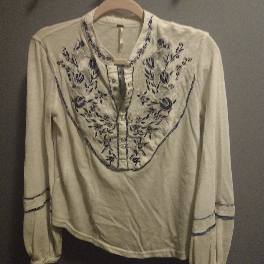 Free People embroidered top
